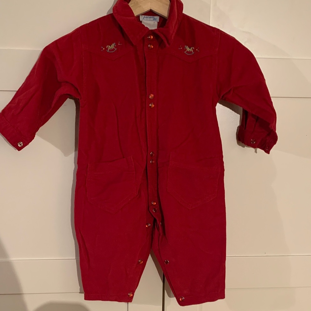 Jacadi Vintage Vibrant Red Kids Jumpsuit